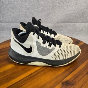 Nike Air Precision II Men's Basketball Shoes White Black Size 7.5 AA7069-100